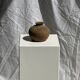 Small round ancient vase in engraved terracotta, Indonesian polychromy H10 D1