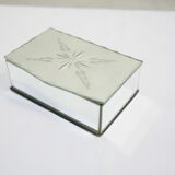 Art Deco jewelry box in beveled glass