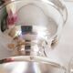 Mustard pot, jam pot, jam jar, sugar bowl, in silver metal