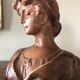 Plaster bust: girl in scarf