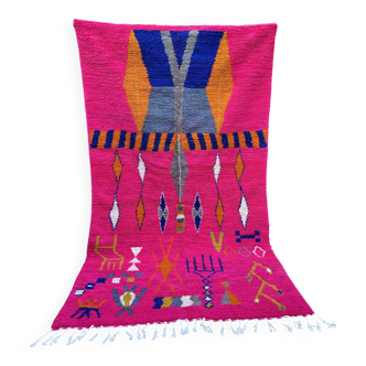 Authentic Moroccan Berber rug, Azilal, new and colorful, 256x150cm