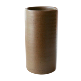 Vase rouleau marron en céramique de Antonio Lampecco, années 70