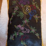 Vintage hand embroidered cushion