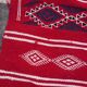 Red corridor handmade carpet large 280x125cm