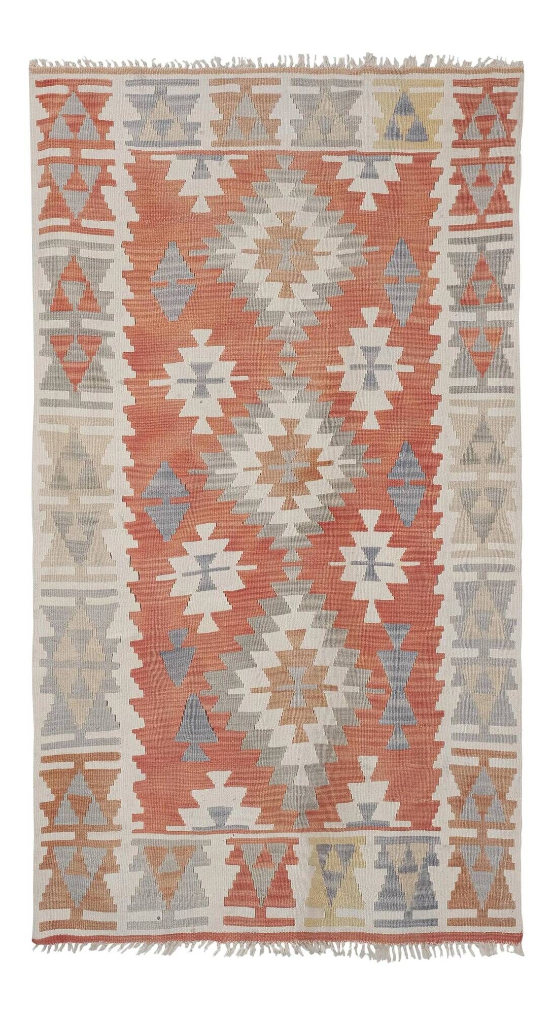 Vintage Turkish kilim, handwoven, 105x171 cm.