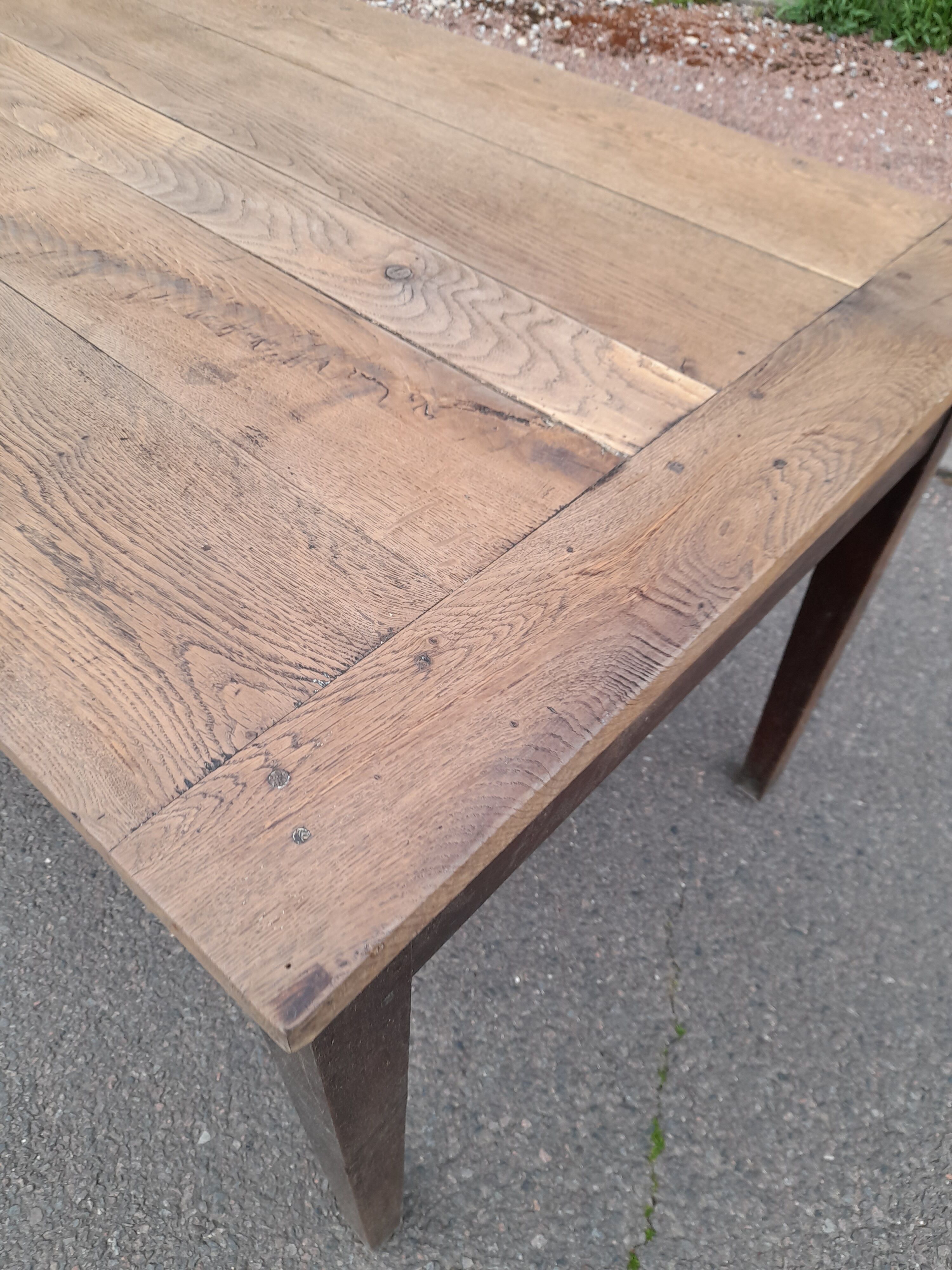 Old farm table 1900 in oak -1m67