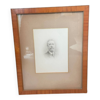 Wooden frame with old photo