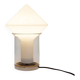 Lampe de table Peill & Putzler en verre blanc et chrome, 1970