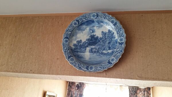 Assiette decorative murale Delft Ram