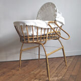 Rattan couffin on stand