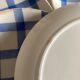 Set de 7 assiettes 1960 en faience vichy