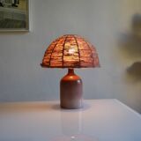 Vintage ceramic and wool lamp