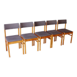 Suite of 5 chairs baumann 60s