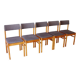 Suite de 5 chaises baumann années 60
