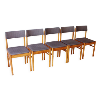 Suite of 5 chairs baumann 60s