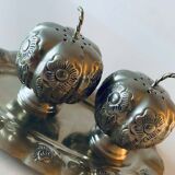 Silver salt and pepper shaker duo