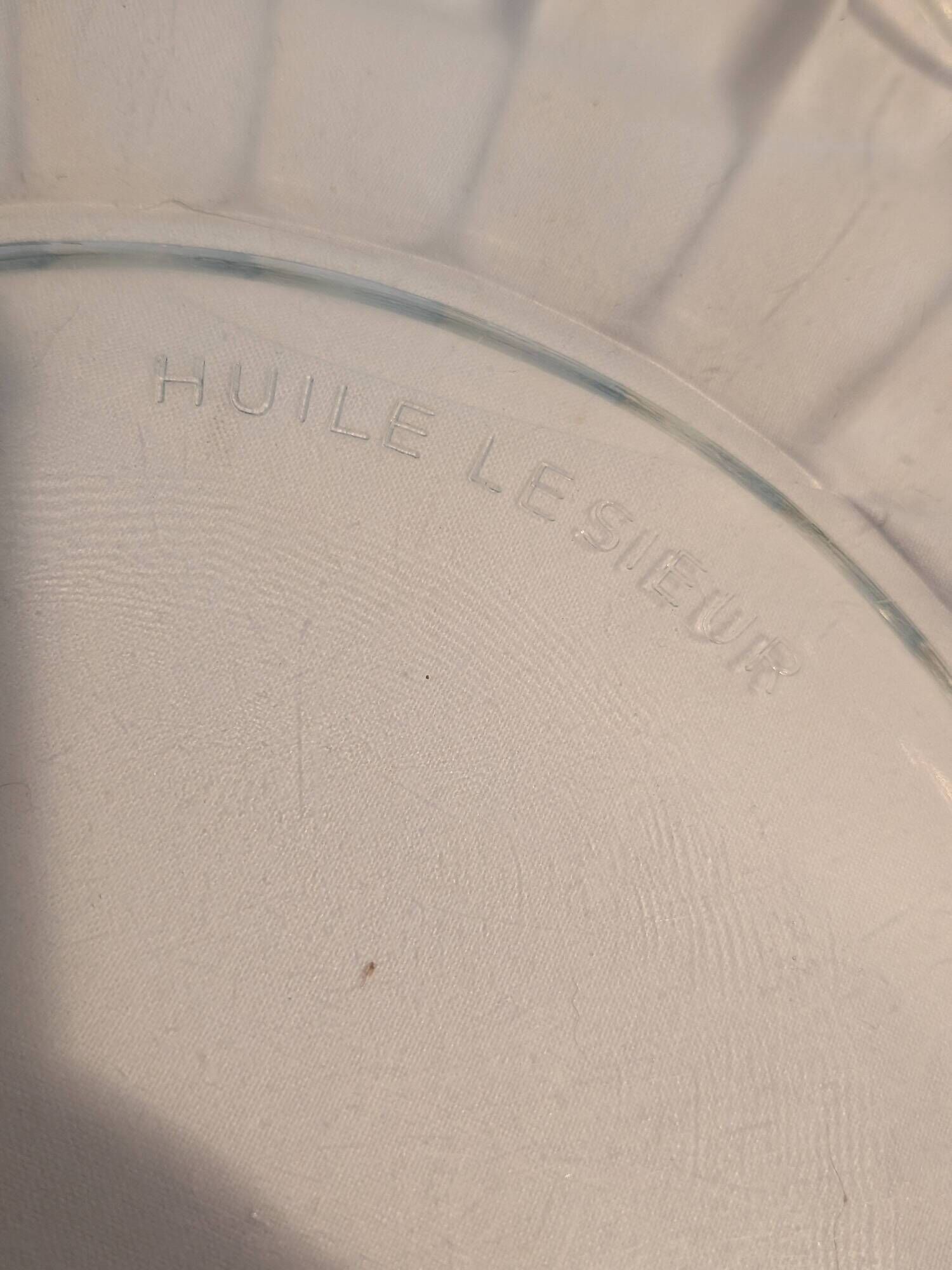 Set of 2 Duralex Marguerite Plates Lesieur Oil – 22.5 cm – vintage