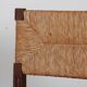 Set of 6 oak rush chairs, French craftsmanship, 1950.