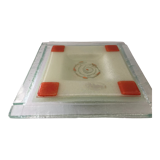 Ashtray & pocket trays melted glass from murano "albatross" venezia italy