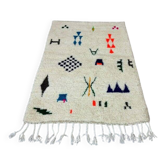 Custom white rug - colorful Beni Ourain rug 250/150cm
