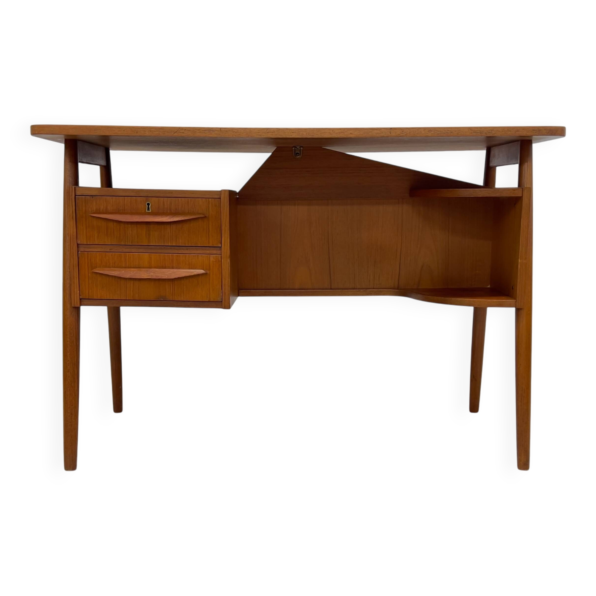 Petite Teak Desk By Gunnar Nielsen For Tibergaarden