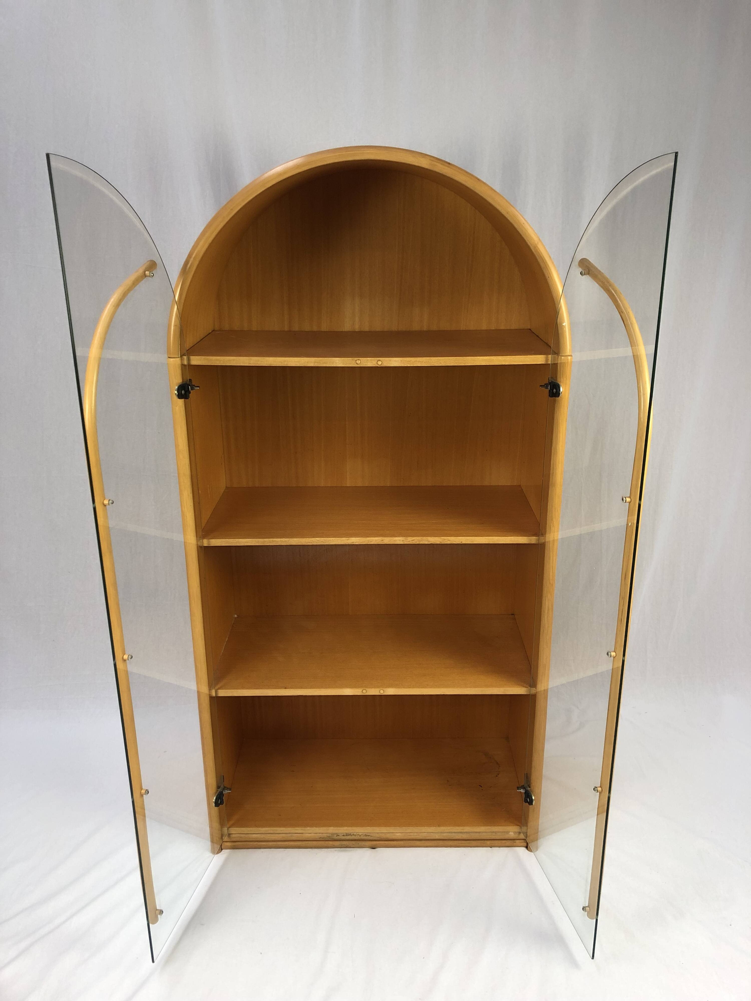 Mid-Century Rattan Display Cabinet, 1970s