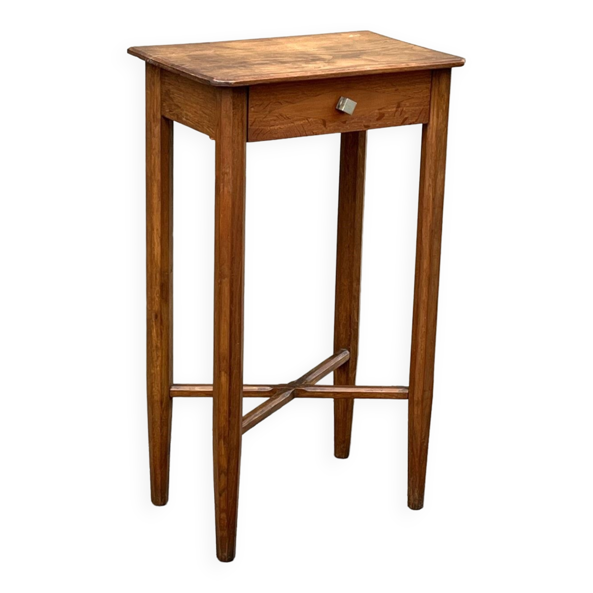 Bedside table of the 30s art deco solid wood.