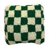 Pouf berbère damier vert