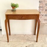 Vintage wood and marble console desk