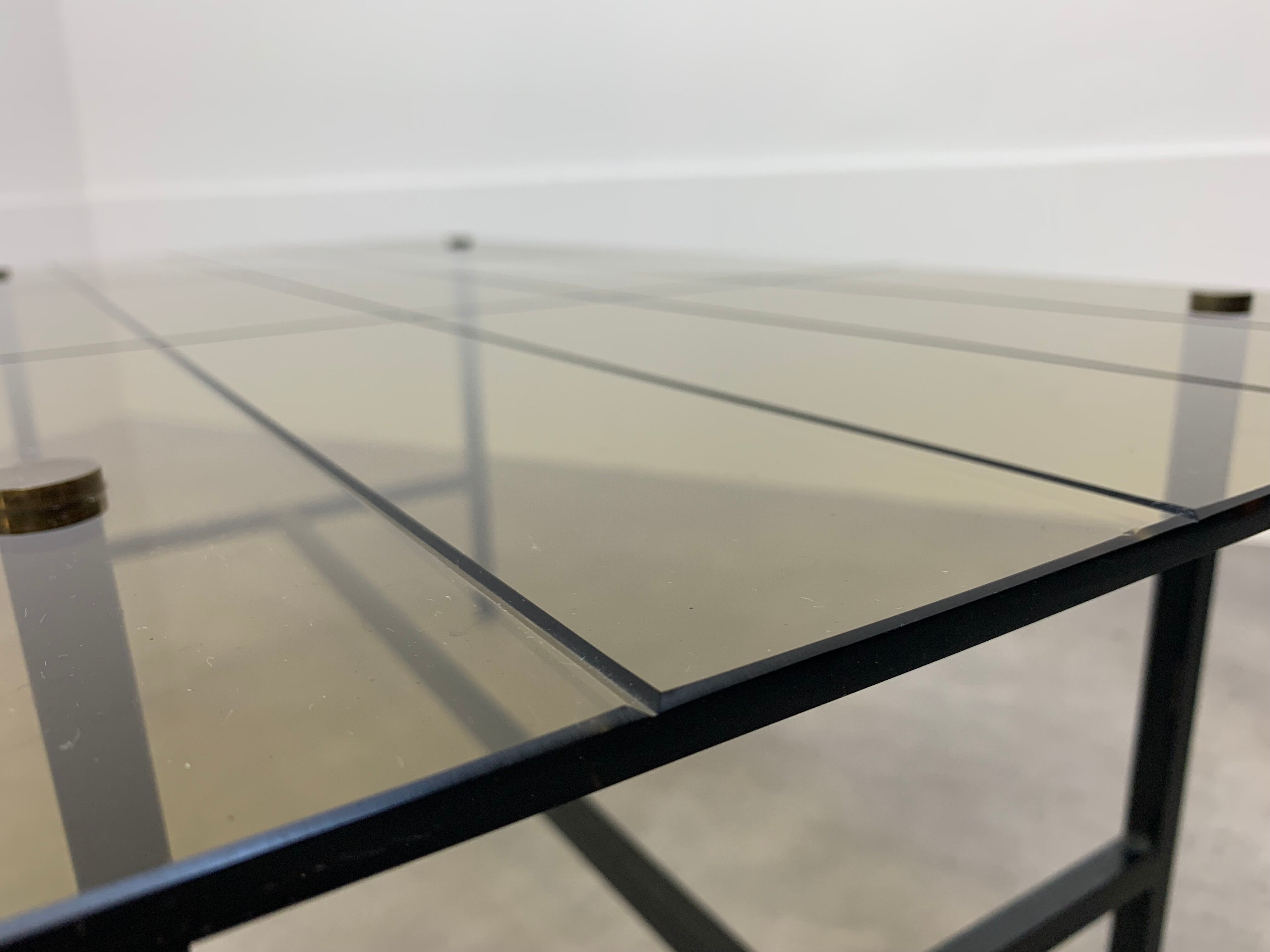 Coffee table metal and glass, 50s