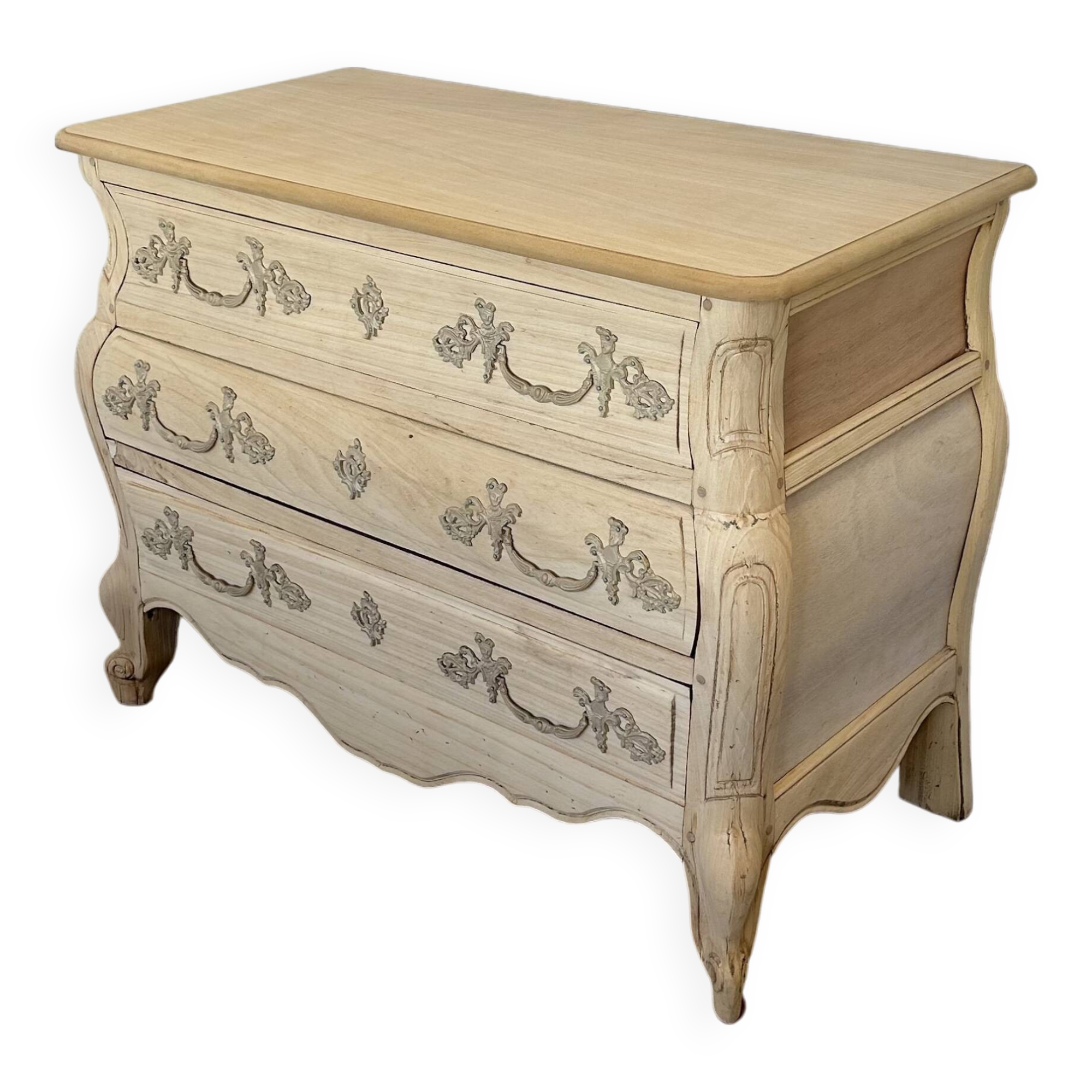 Antique Louis XV chest of drawers, airbrushed