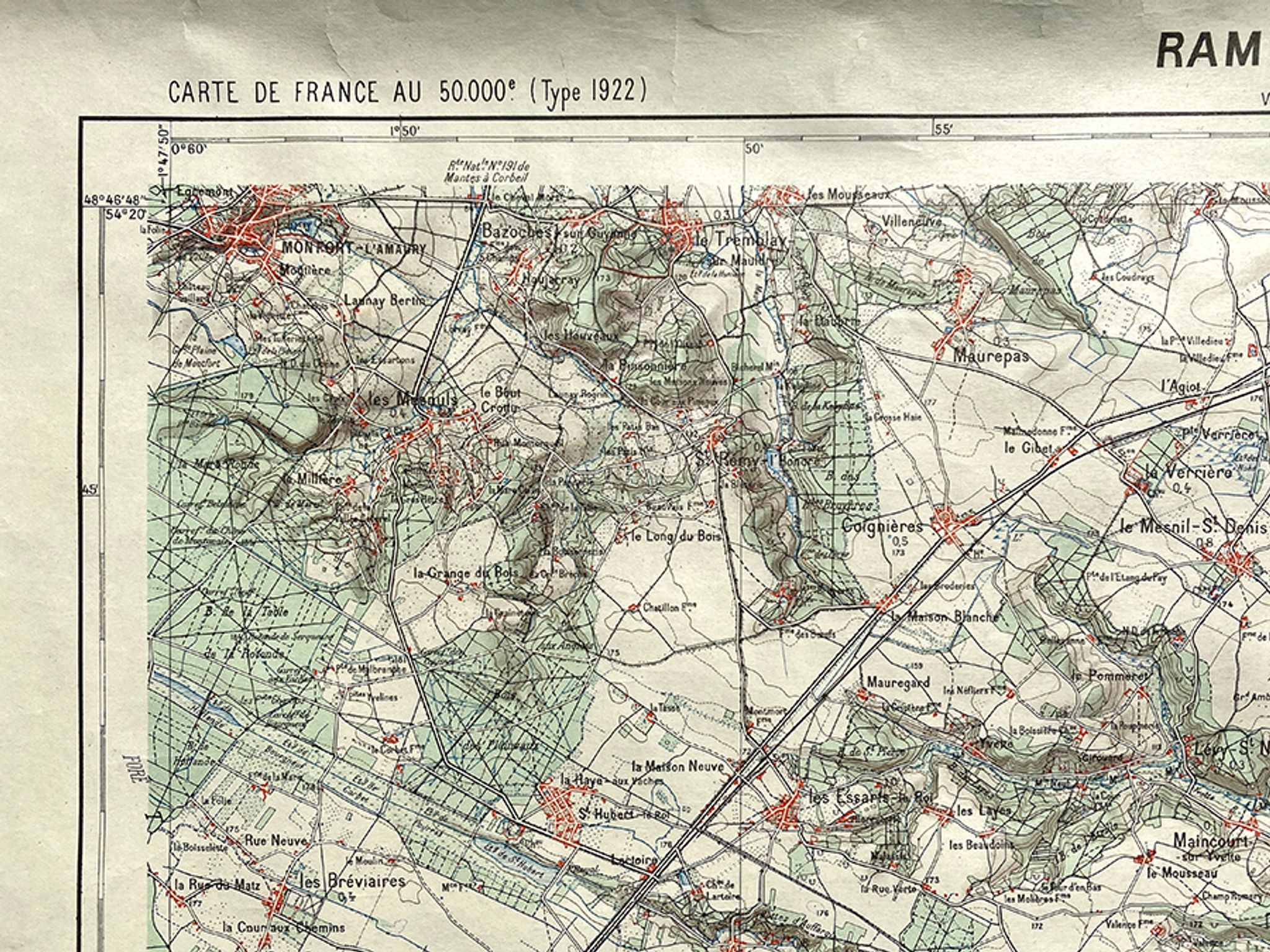 Carte de Rambouillet Novembre 1931