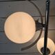 70s chrome metal floor lamp with 3 opaline ball lights