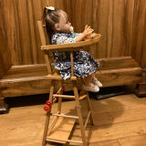 Doll high chair from the 20th century, convertible into a walker (deliverable)