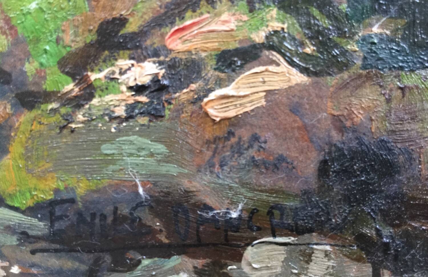 Eminent dancre 1901-1977. champrosay-forest, 1938. oil on panel.