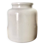 White ceramic mustard pot