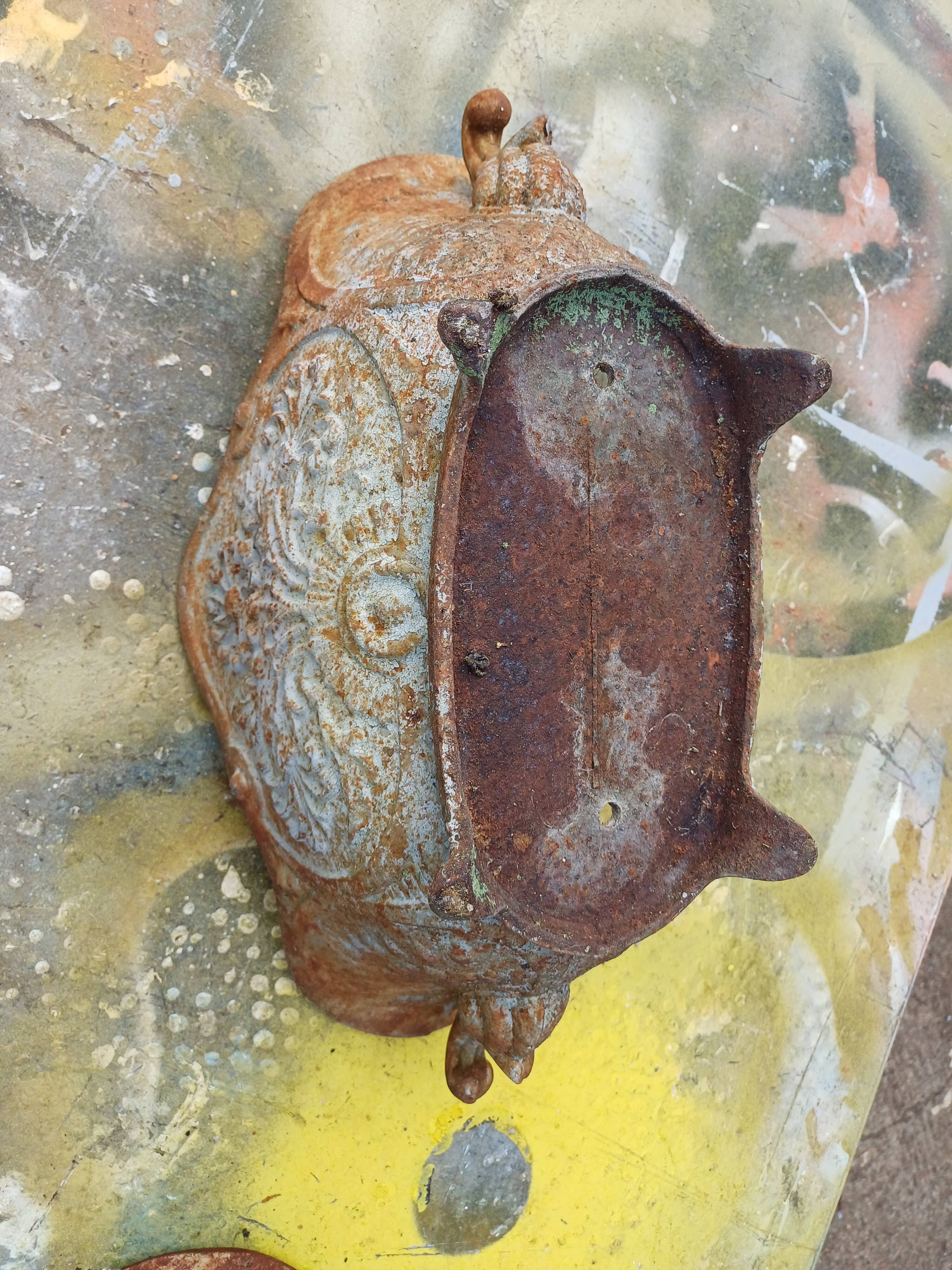 Pair of enamelled cast iron planters from 1900 from Charleville-Mézières