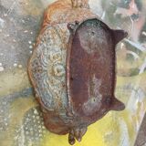 Pair of enamelled cast iron planters from 1900 from Charleville-Mézières