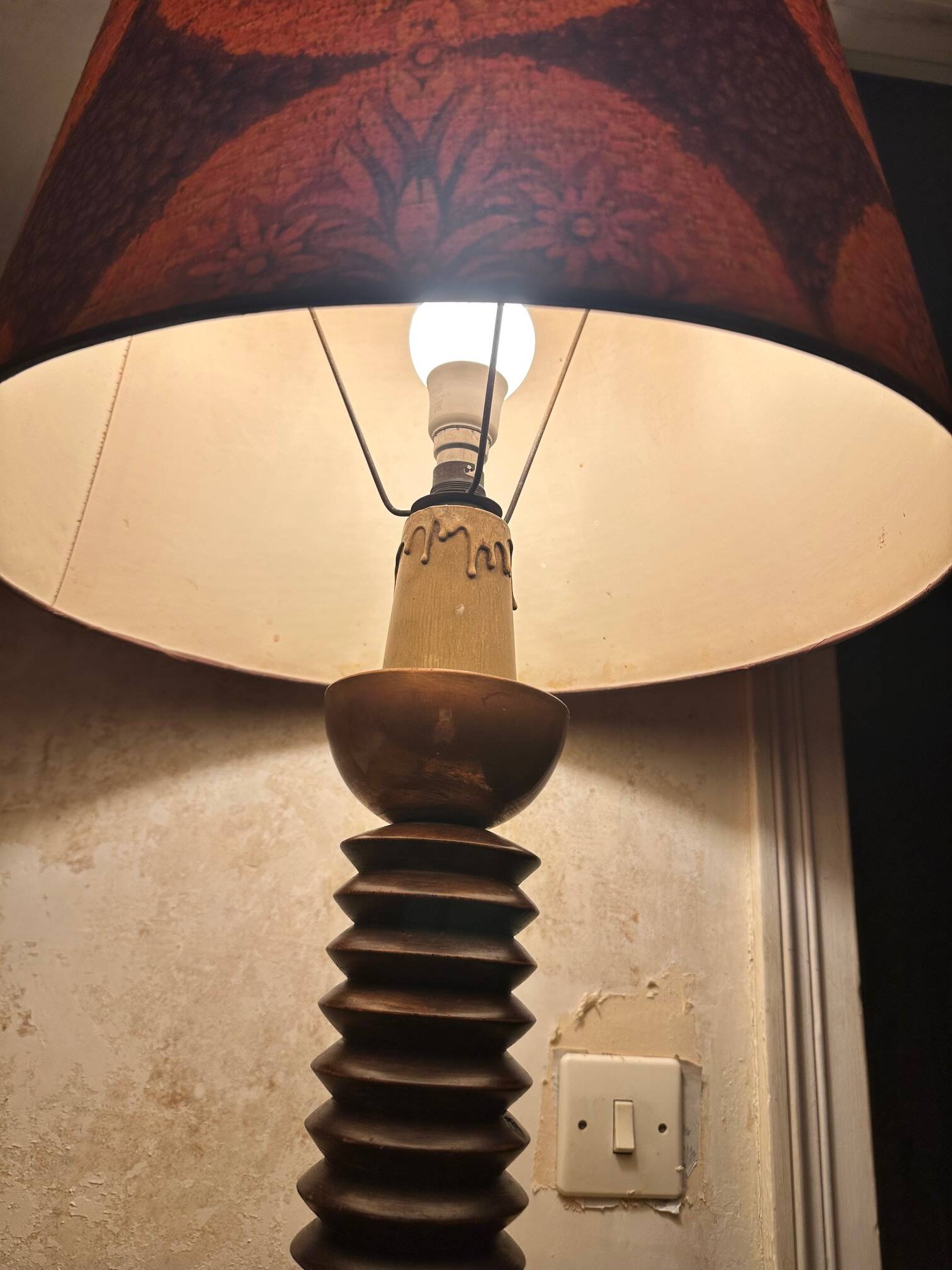 Vintage lamp with retro shade