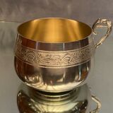 Lunch cup in silver metal Regency style