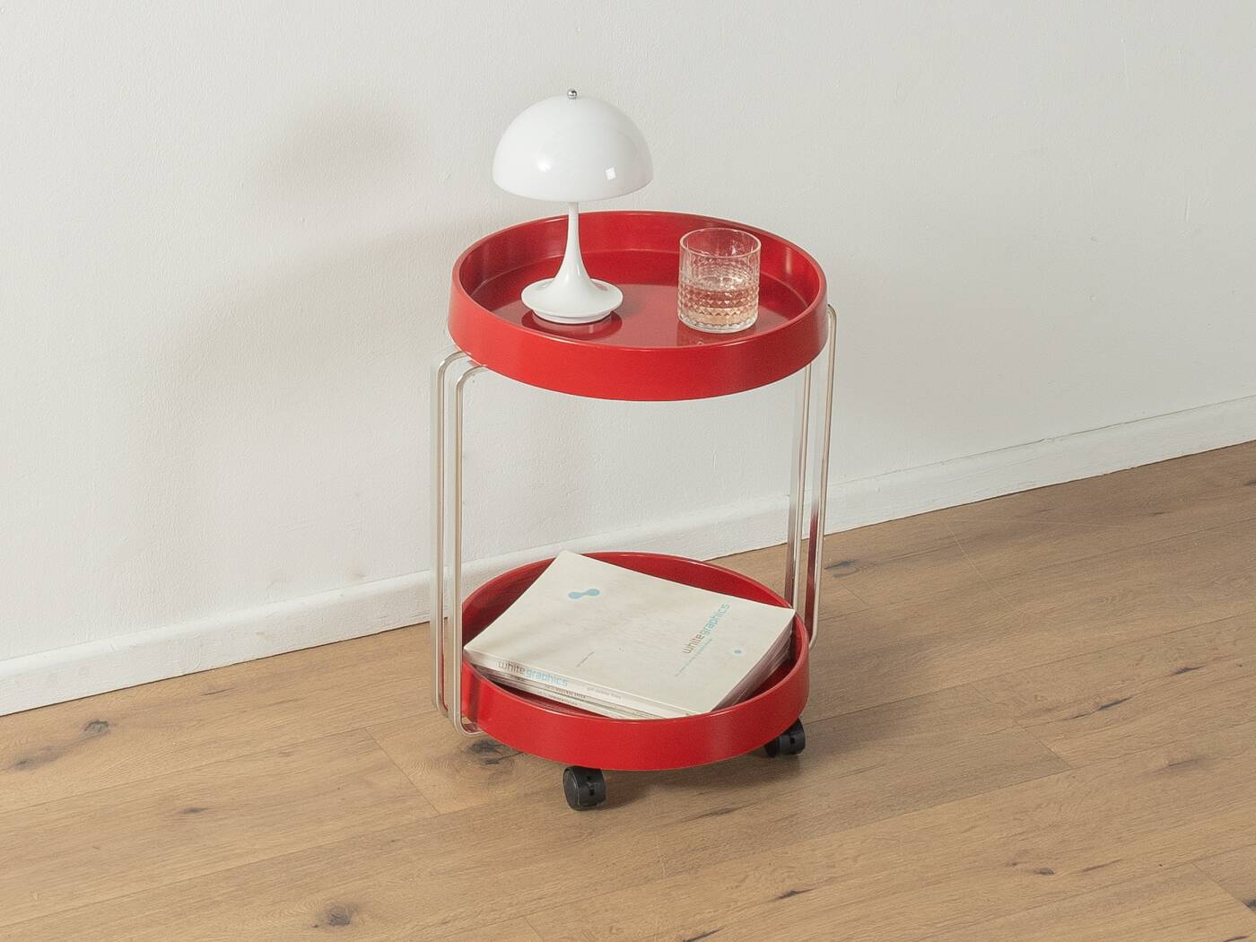Space Age serving trolley from the 1970s, vintage