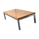 Table basse danoise en teck et acier chromé 1970s