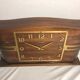 Pendule cheminée ancienne bayard bois + laiton art deco années 30 vintage
