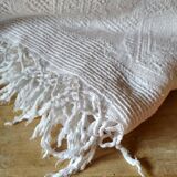 Bedspread in woven white cotton, single bed
