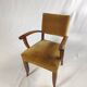 Armchair in mustard yellow velvet
