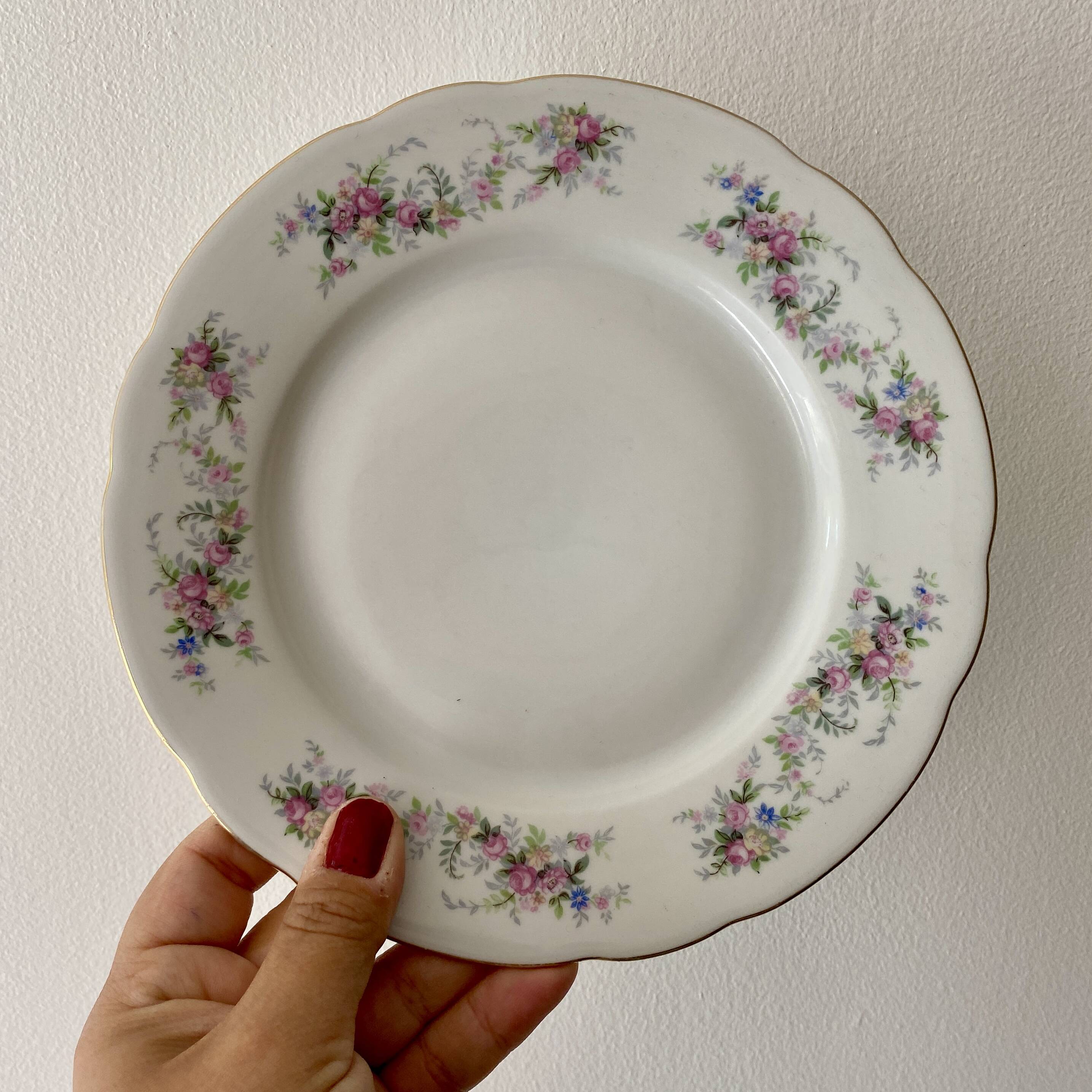 Lot de 6 assiettes à dessert vintage Dépareillées