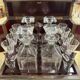Antique liqueur set – Napoleon III style – 4 decanters + 15 glasses