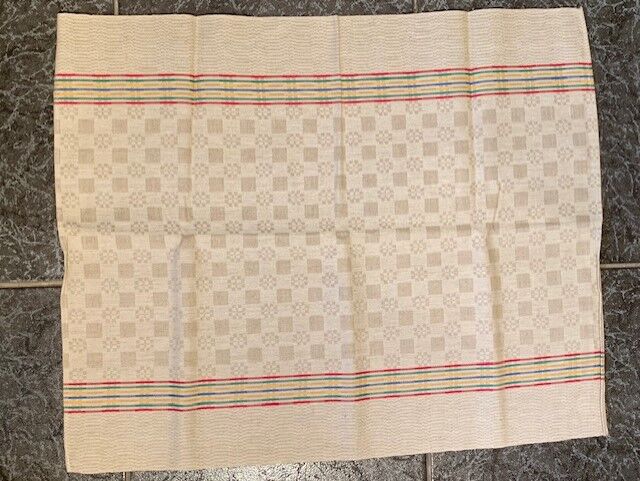 Set of 6 old tea towels nine mestizo blue flower 60 x 77 cm