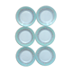 Enssemble of 6 Esso pastel geometric decoration dessert plates