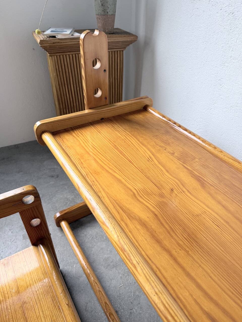 Bureau et chaise enfant pin Bauhaus